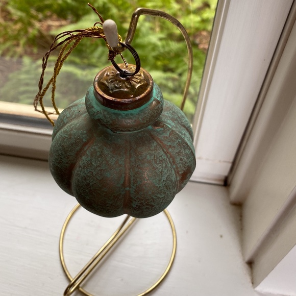 Anthropologie Teal and Bronze Holiday Ornament - Picture 3 of 6